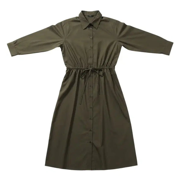 [BUNJANG] Uniqlo Women's String Shirt Dress / 여성L/ 유니클로 스트링 셔츠 원피스KH 16-3