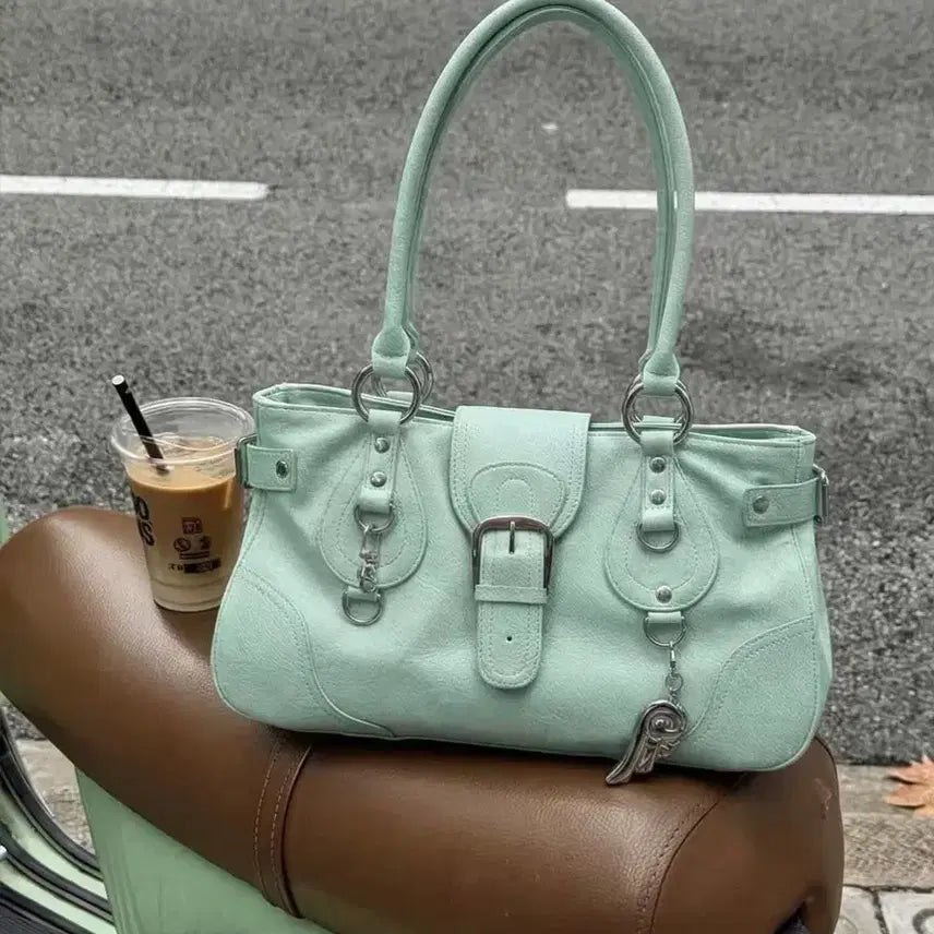 [BUNJANG] Dimanche Shoulder Bag Mint Green / dimanche 디망쉬 숄더백 민트 그린