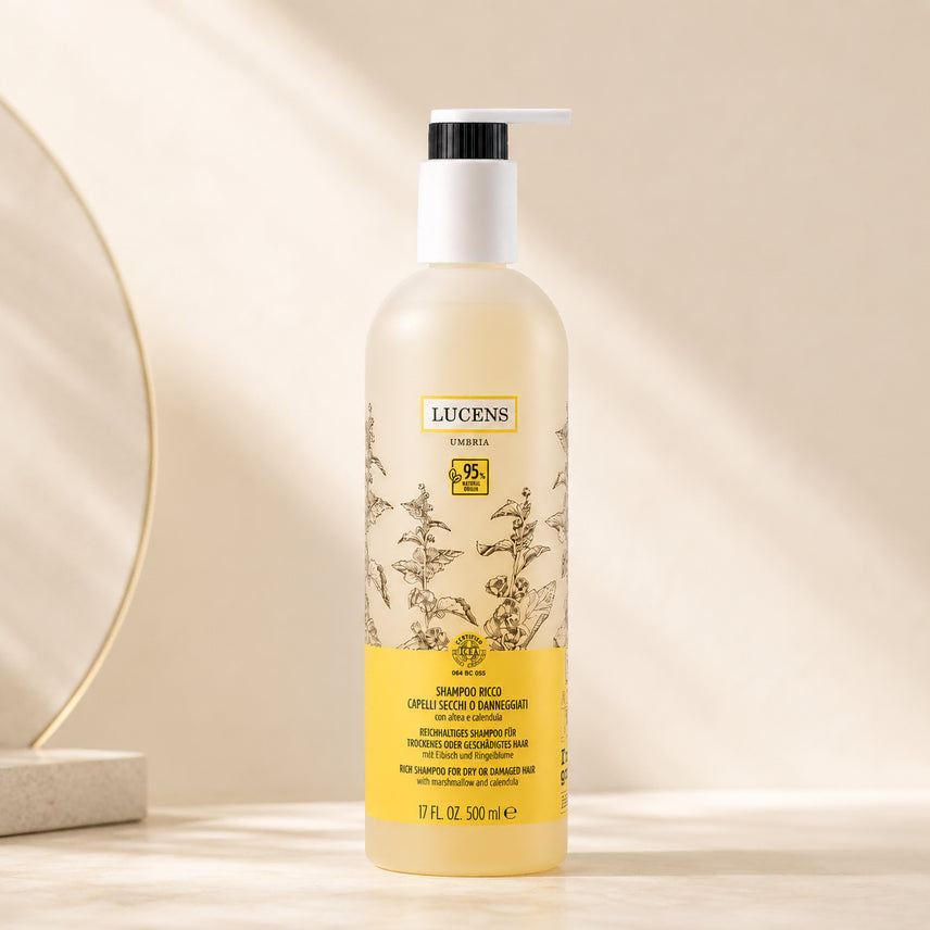 [BUNJANG] LUCENS Damage Rich Shampoo 500ml (Set of 2) / 500ml*2개/이태리 루센스 천연 유기농 데미지 리치 건조 손상 샴푸