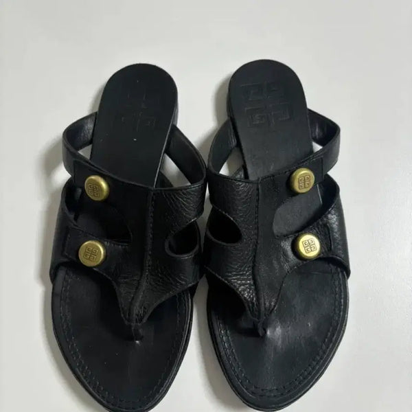 [BUNJANG] Givenchy Black Leather Sandals (Size 230) / 지방시 샌들 블랙 230