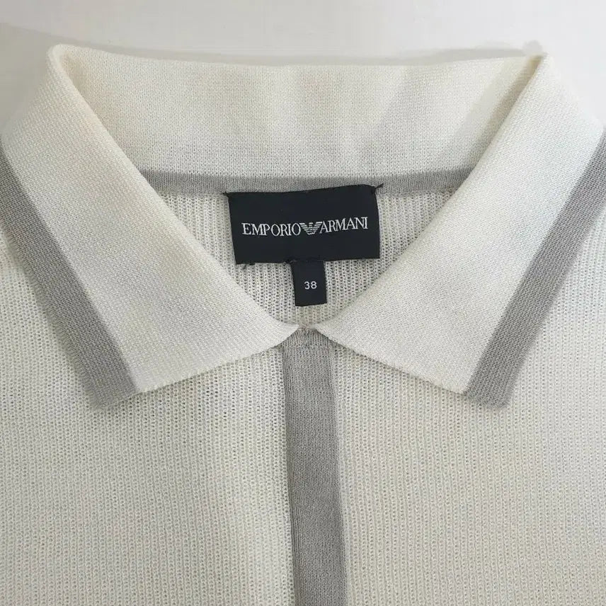 [BUNJANG] Giorgio Armani Nylon Cotton Knit Polo T-Shirt / 거의새옷( 55~66)알마니정품 나일론코튼 니트폴로반팔티