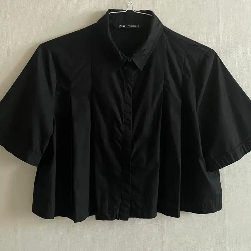 [BUNJANG] Zara Poplin Oversized Pleated Shirt / 자라 포플린 오버사이즈 플리츠 셔츠