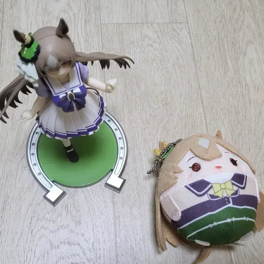 [BUNJANG] Uma Musume Satono Diamond Figure & Fuwaroring Plush Bundle / 우마무스메 사토노다이아몬드 피규어 / 후와코로링 인형 일괄