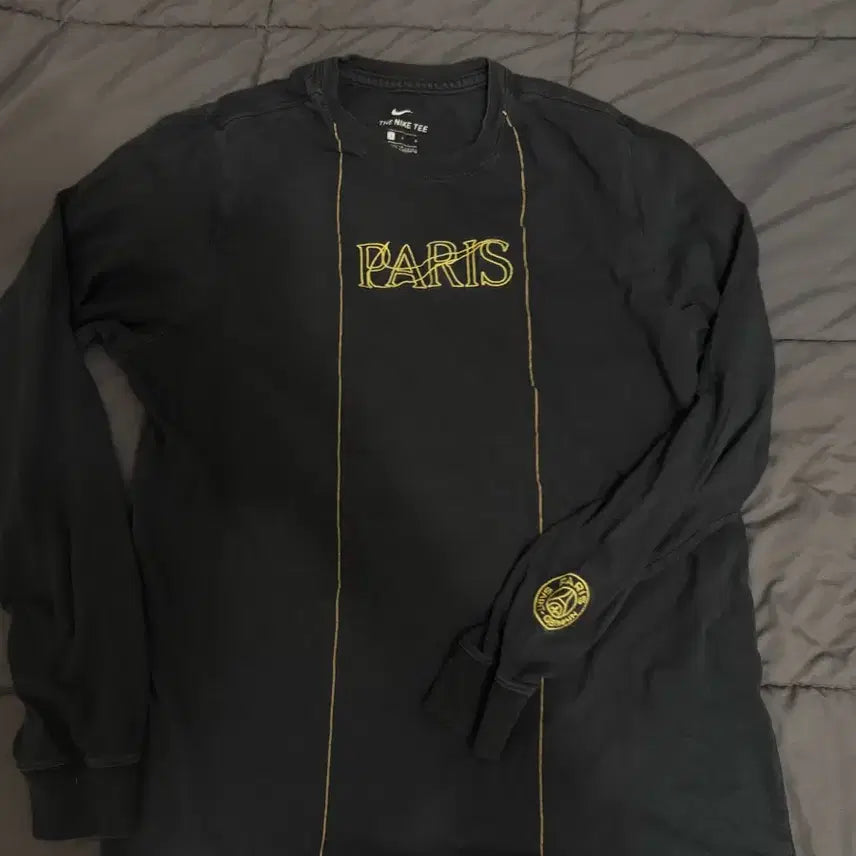 [BUNJANG] Nike Paris Saint-Germain Long Sleeve T-Shirt Gold / 나이키 파리 생제르맹 긴팔티 골드