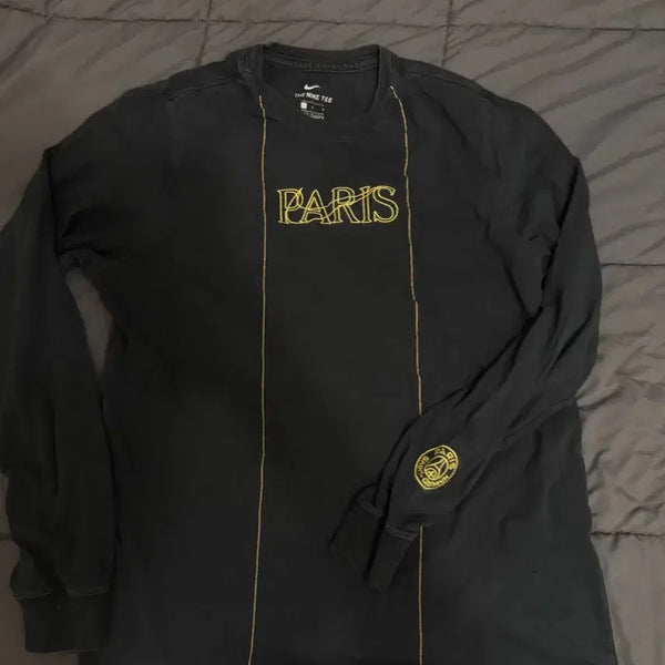 [BUNJANG] Nike Paris Saint-Germain Long Sleeve T-Shirt Gold / 나이키 파리 생제르맹 긴팔티 골드