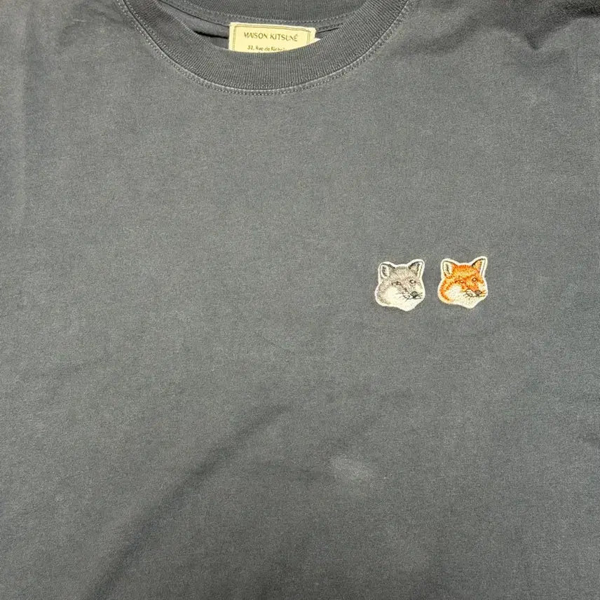 [BUNJANG] Maison Kitsuné Double Fox Head Patch T-Shirt / 메종키츠네 반팔티 s