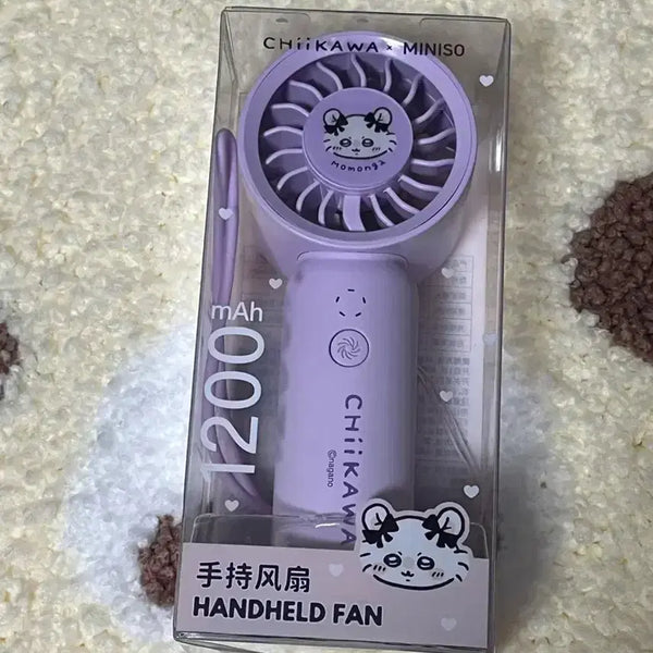 [BUNJANG] Miniso Chiikawa Momonga Handheld Fan / 미니소 치이카와 리본 모몽가 손풍기 휴대 선풍기