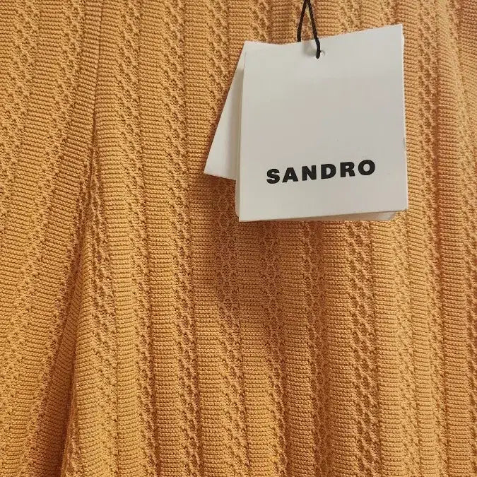 [BUNJANG] Sandro Knit Yellow Pants Size 38 New / 산드로 니트 옐로우 팬츠 38 새것