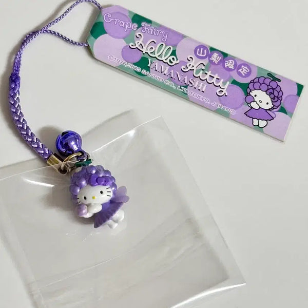 [BUNJANG] Hello Kitty 2003 Yamanashi Region Limited Grape Angel Strap Keychain / [희귀] 헬로키티 고전키티 야마나시 지역한정 포도천사 스트랩 키링