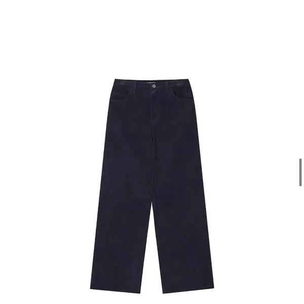 [BUNJANG] Ceeci Corduroy Wide Slacks Navy / ceeci 코듀로이 와이드 슬랙스 네이비