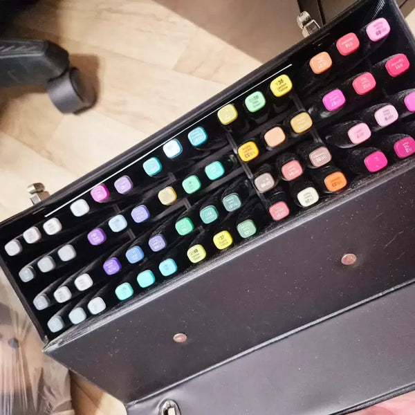 [BUNJANG] Shinhan Twin Brush Marker Set - 60 Colors, Set A / 신한 마카 60색 A세트
