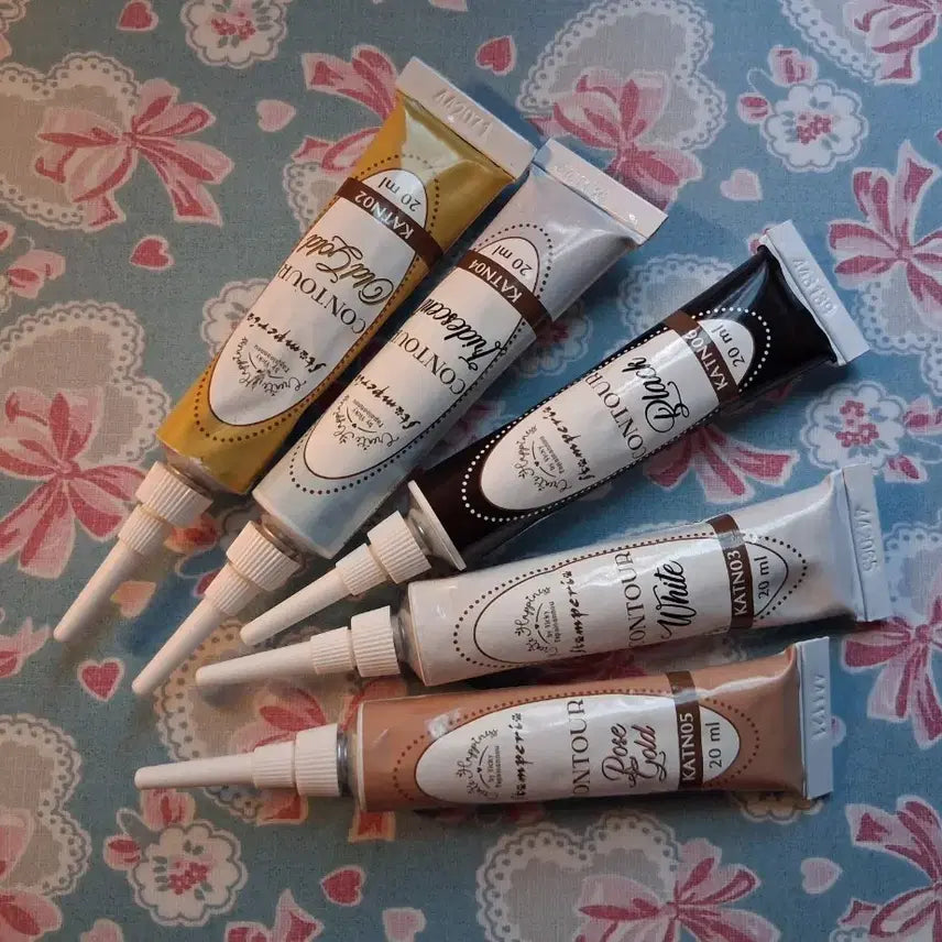 [BUNJANG] Stamperia Contour Liner Set (5 Colors, Sealed) / [Stamperia] Contour liner 5종(미개봉)