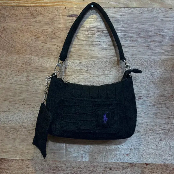 [BUNJANG] Polo Ralph Lauren Custom Knit Shoulder Bag / 폴로 랄프로렌 커스텀 니트 숄더백 가방