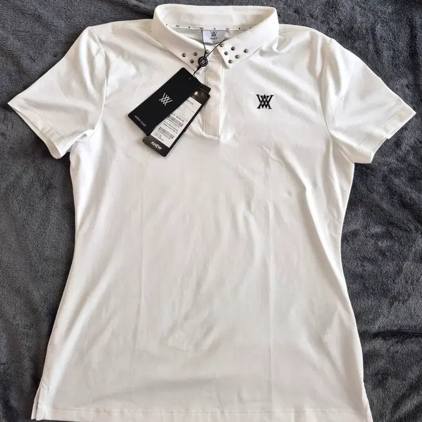 [BUNJANG] Anew Golf Women's Stud Collar Short Sleeve Polo - L / [새상품/정품]어뉴 골프 여성 스터드 카라 반팔 폴로 L