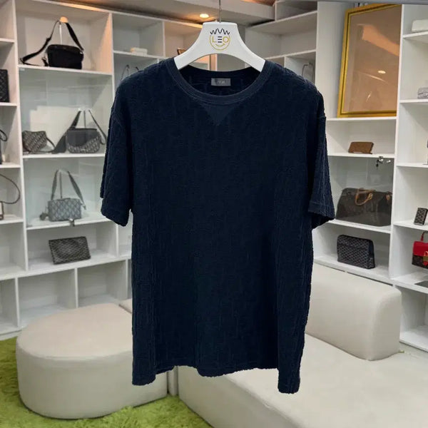 [BUNJANG] Dior Oblique Terry Knit Short-Sleeve T-Shirt / 디올 오블리크 테리 니트 반팔 티셔츠