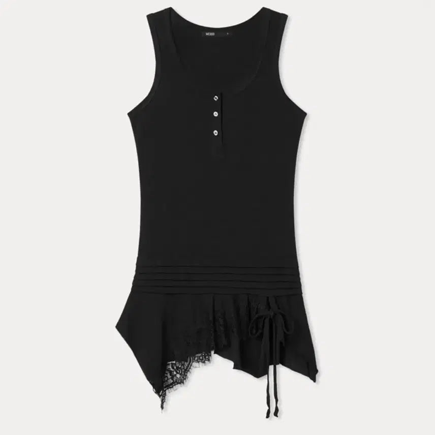 [BUNJANG] Mixxo Lace Asymmetrical Layered Dress / Mixxo) 레이스 언발 레이어드 원피스