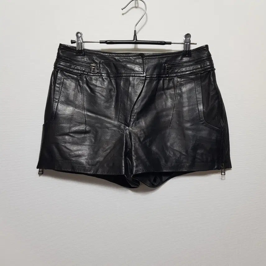 [BUNJANG] Objet Women's Lambskin Leather Shorts Black Size 26 / 오브제/여성양가죽쇼츠반바지/블랙/44(26)/파라오쇼핑