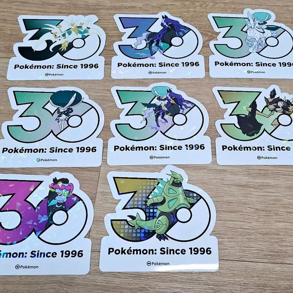 [BUNJANG] Pokemon 30th Anniversary Sticker Bundle - Calyrex, Ultra Necrozma / [일괄] 포켓몬스터 포켓몬 30주년 스티커 버드렉스 울트라 네크로즈마