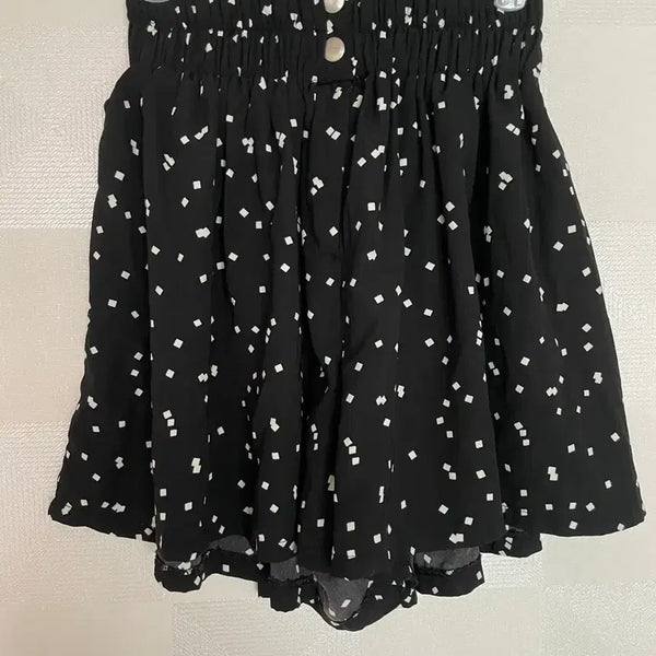 [BUNJANG] Black & White Pattern Culottes Pants / 블랙 화이트 패턴 큐롯 팬츠