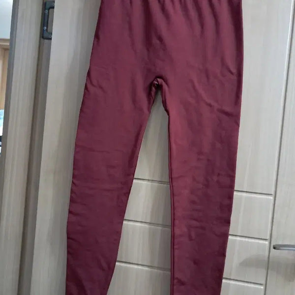 [BUNJANG] Wine Colored High-Waisted Leggings / 와인색 레깅스