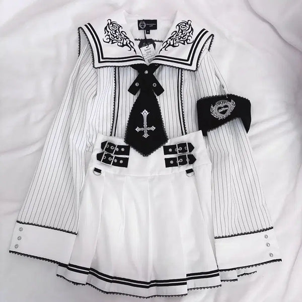 [BUNJANG] Dimmoire Academy Sailor Setup M / (새상품)딤모아르 학원 세일러 셋업M (오피움 셋업과 교환o)