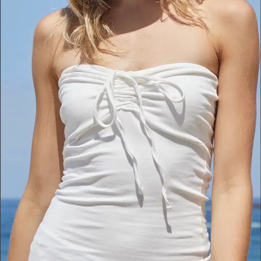 [BUNJANG] Brandy Melville Front Tie Tube Top / 브랜디멜밀 front tie 튜브탑