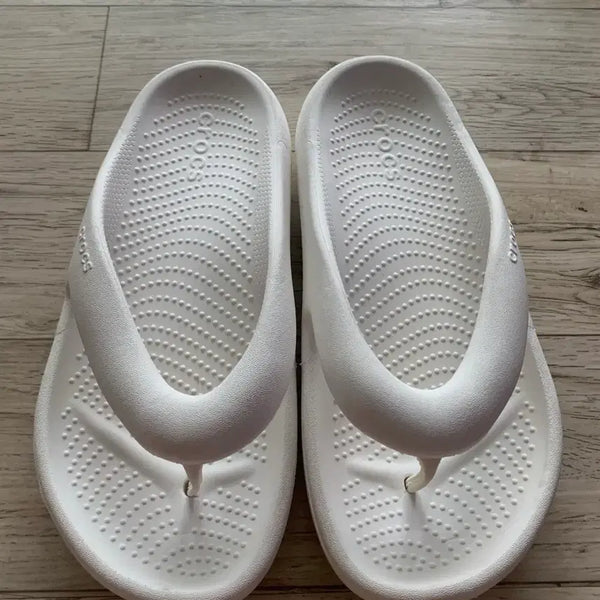 [BUNJANG] Crocs Jibbitz Slide Sandals White / 크록스 쪼리슬리퍼 화이트