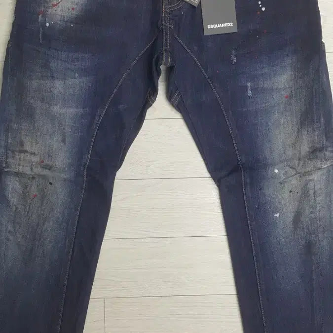 [BUNJANG] Dsquared2 Red Patch Biker Jeans (Stretch) Size 30-31 / 디스퀘어드2(사방스판) 레드패치 바이커진 30~31"(No.370)새상품