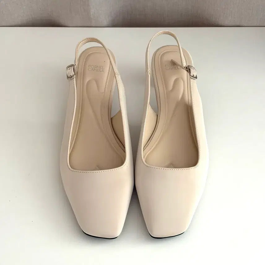 [BUNJANG] Formel Câmelé Ivory Slingback Shoes (240) / 포멜카멜레 아이보리 슬링백 240