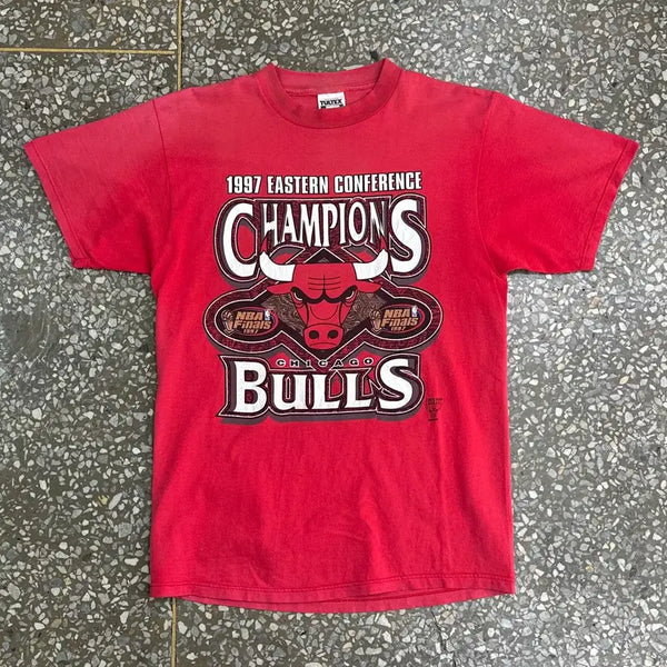 [BUNJANG] 90s Chicago Bulls Faded T-Shirt L / 90s 시카고 불스 페이디드 빈티지 티셔츠 L