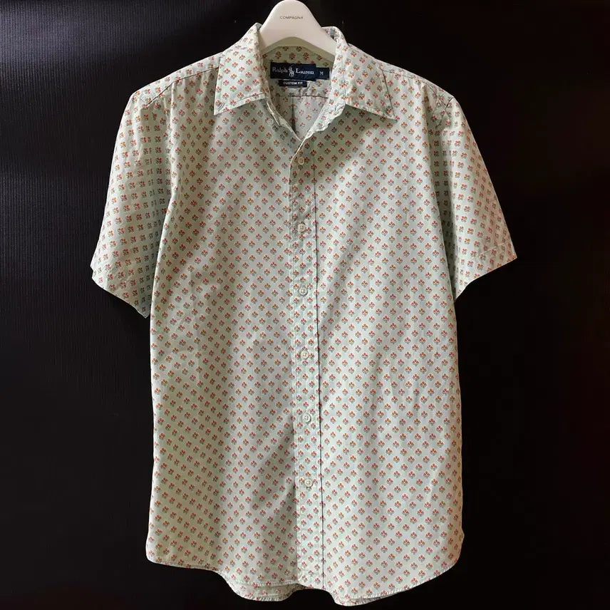 [BUNJANG] Polo Ralph Lauren 90s Floral Button-Down Short Sleeve Shirt - Size M (Fits L) / L) 90s 두산 폴로 랄프로렌 플로럴 버튼다운 반팔 셔츠