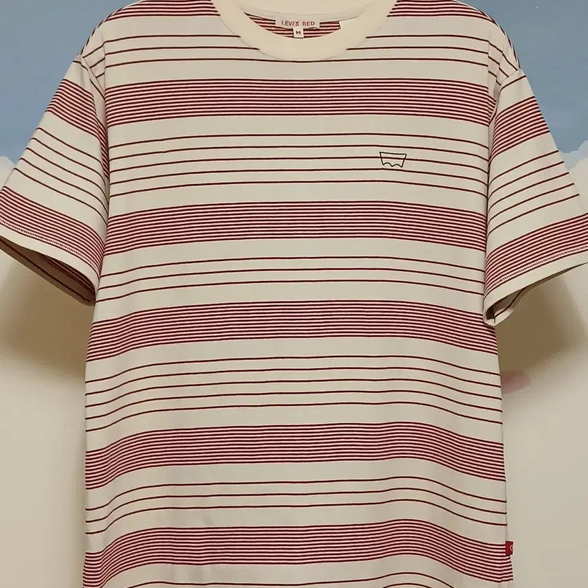 [BUNJANG] Levi's Red Tab Stripe Short Sleeve T-Shirt / (M) 리바이스 레드탭 스트라이프 반팔티