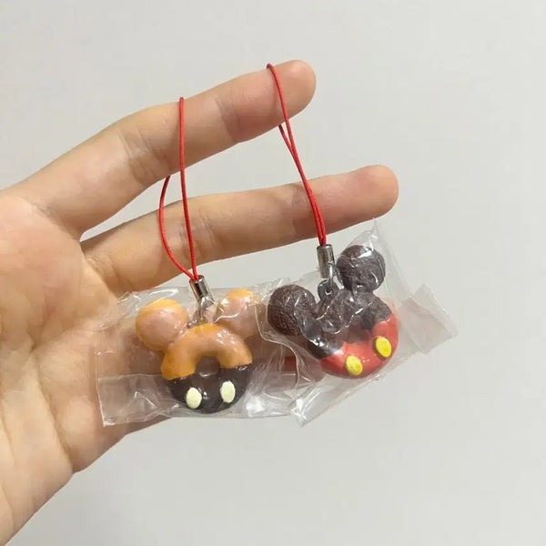 [BUNJANG] Mickey Mouse Donut Charm Strap Bundle Set / 일괄)미키마우스 도넛 키링 스트랩