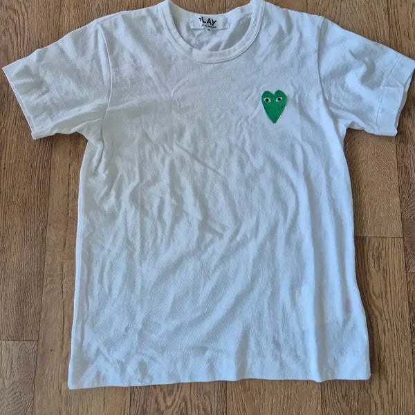 [BUNJANG] Comme des Garçons Play Green Heart Logo T-Shirt / 꼼데가르송 플레이 그린와펜 티셔츠