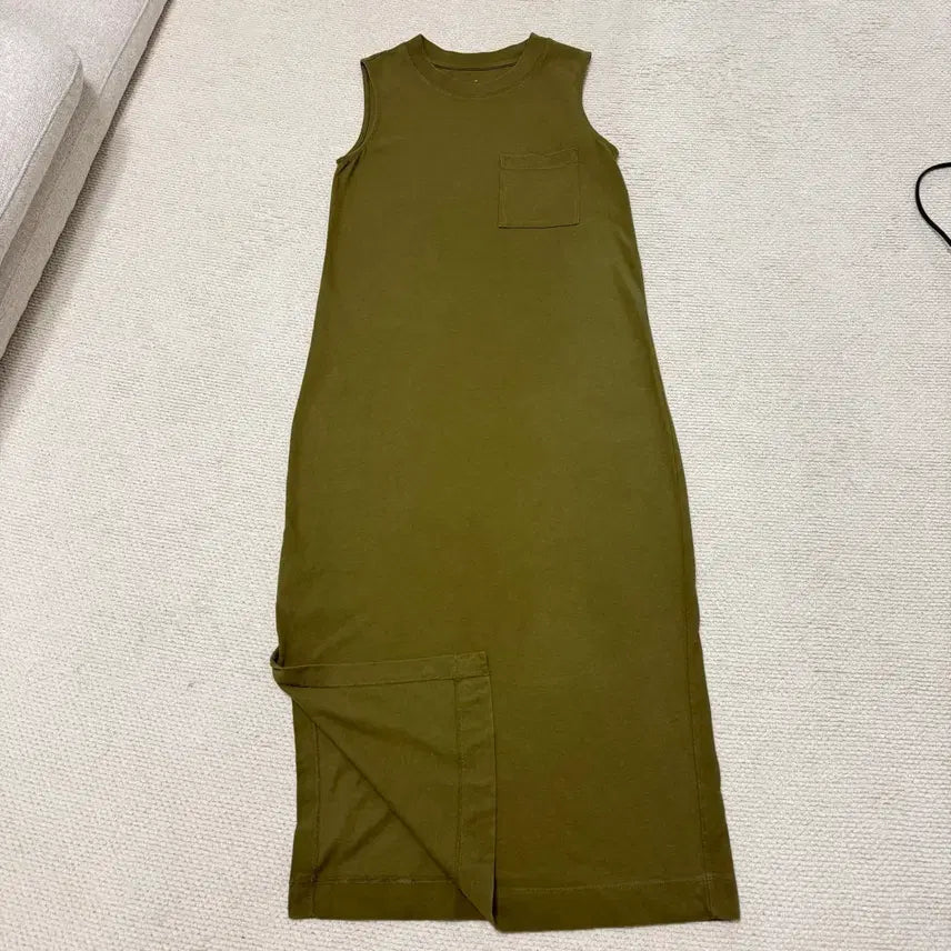 [BUNJANG] Everlane Khaki Sleeveless Cotton Dress / 에버레인 카키 드레스