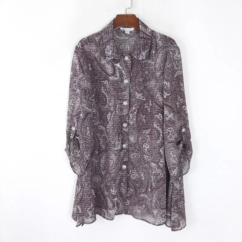 [BUNJANG] Madam Gora Women's See-through Shirt Jacket (Free Size) / 마담포라 여성 시스루 셔츠형 자켓 F