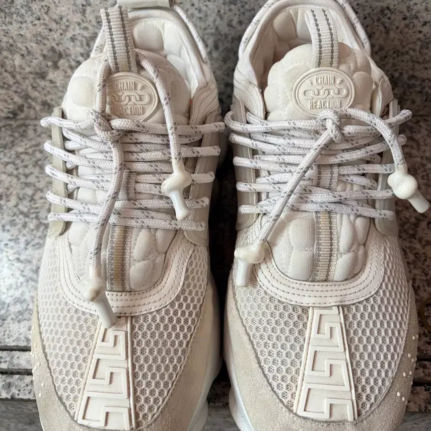 [BUNJANG] Versace Chain Reaction White Sneakers Size 42 / 베르사체/체인리액션화이트/42
