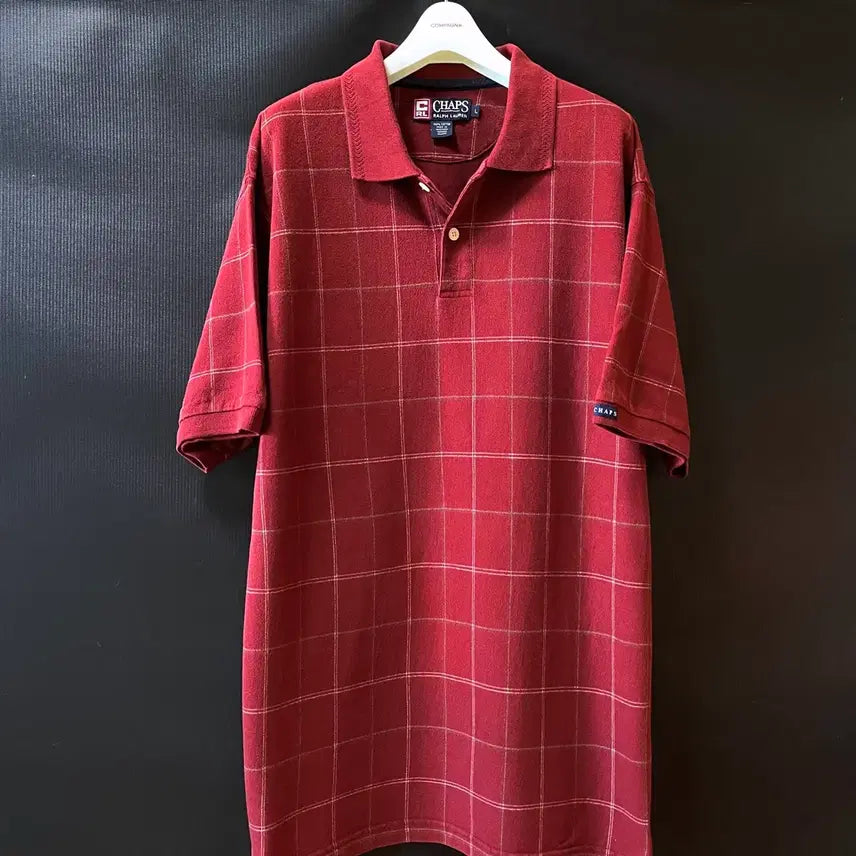 [BUNJANG] Chaps Ralph Lauren 90s Burgundy Terry Polo Shirt / XL) 90s 챕스 랄프로렌 미국령 생산 버건디 폴로 셔츠