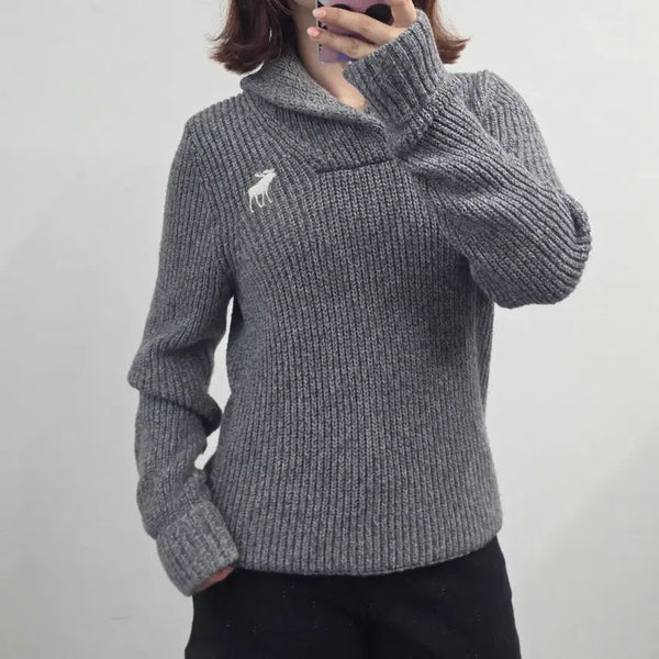 [BUNJANG] Abercrombie Button Knit Sweater Gray (M) / [프립]M/아베크롬비 버튼 니트 스웨터 그레이