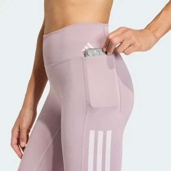 [BUNJANG] Adidas Optime 3-Stripes 7/8 Leggings - Lavender Purple Pink (L) / 신상 아디다스 핑크 포켓 삼선레깅스 alo 스킴스 룰루레몬 안다르