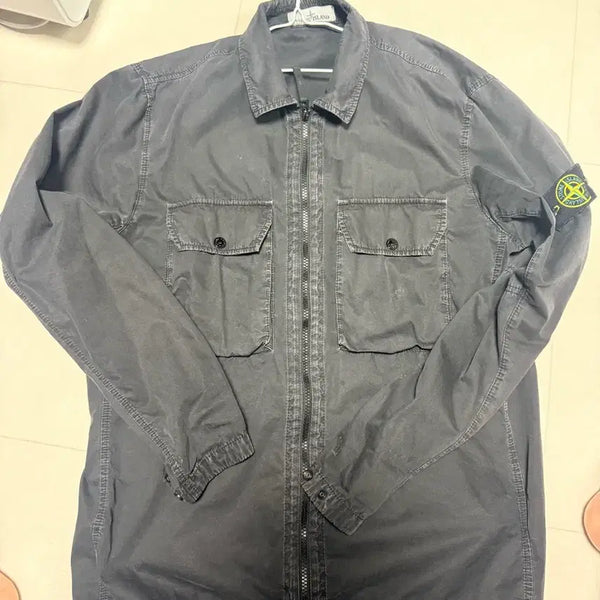 [BUNJANG] Stone Island Old Effect Overshirt Black XL / 스톤아일랜드 올드이펙트 오버셔츠 블랙xl