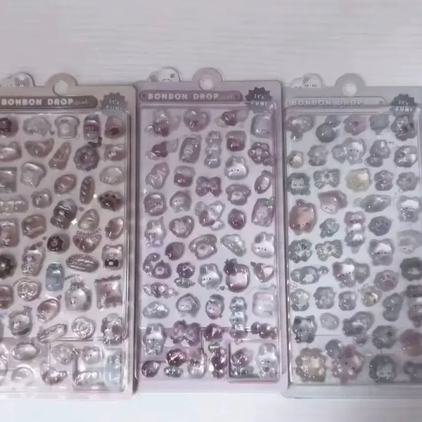 [BUNJANG] BonBon Drop 3D Stickers Bundle Set / 일괄) 봉봉드롭 3D 스티커 입체 스티커 다꾸 다이어리 꾸미기