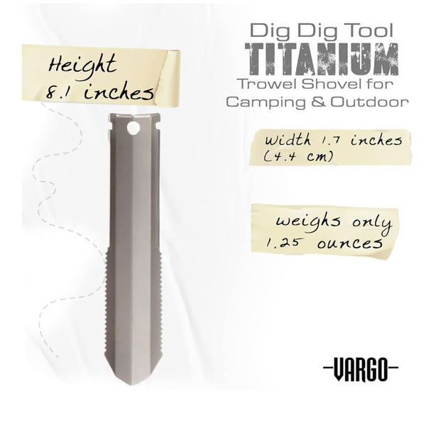 [BUNJANG] VARGO Ultralight Titanium Backpacking Shovel / VARGO 바르고 티타늄 초경량 백패킹 캠핑삽 야전삽 UL