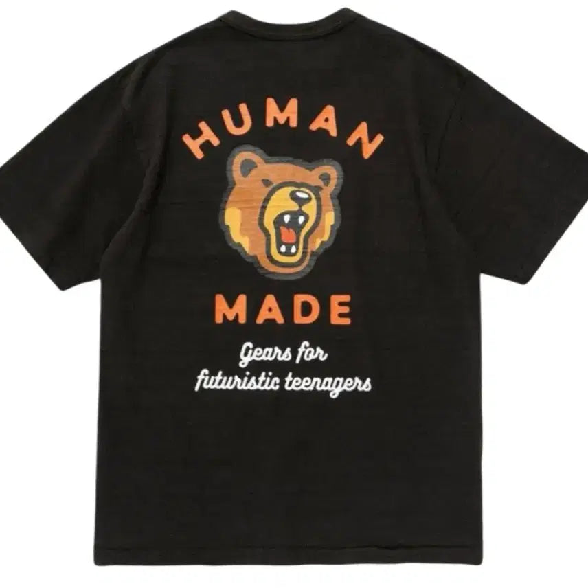 [BUNJANG] Human Made Pocket Bear Short Sleeve T-Shirt Black / 휴먼 메이드 포켓 베어 반팔 티셔츠 #1 블랙