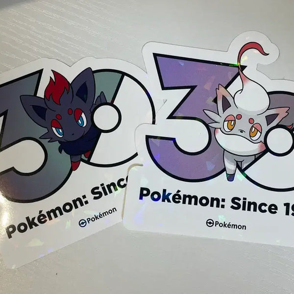 [BUNJANG] Pokemon 30th Anniversary Stickers Zoroark + Hisuian Zoroark / 포켓몬 30주년 스티커 조로아 + 히스이 조로아