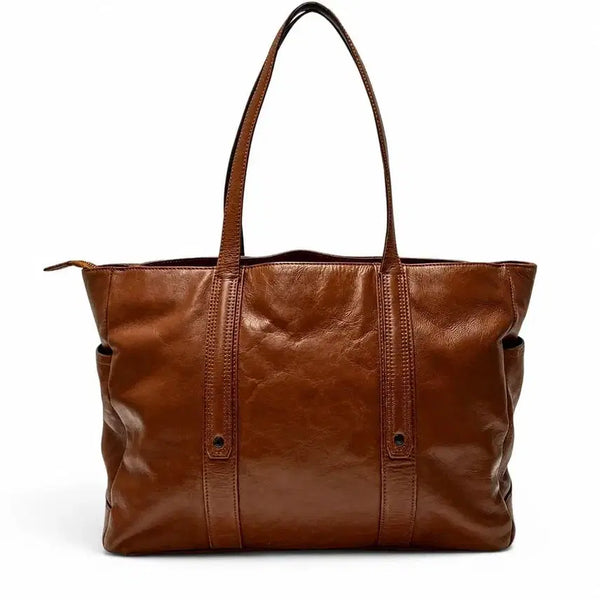 [BUNJANG] SOLATINA Oil Leather Tote Bag Brown / 소라티나 오일레더 토트백 포터 랄프로렌 스타일 재패니즈브랜드