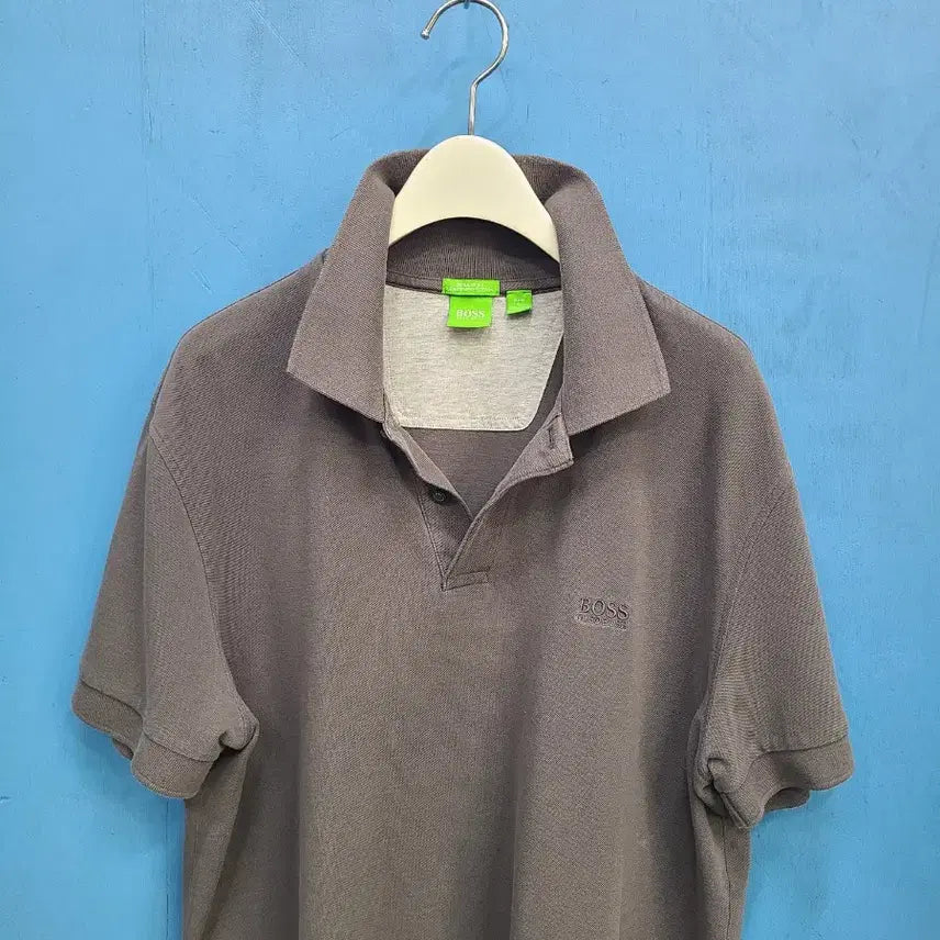 [BUNJANG] Hugo Boss Green Line Premium Cotton Short Sleeve Polo Shirt - Vintage Grey (XL) / 고상한 빈티지 휴고보스 반팔 카라티like아메카지