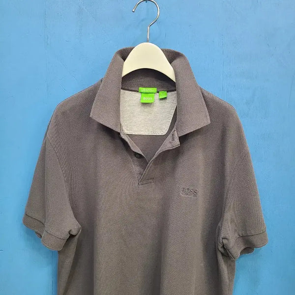 [BUNJANG] Hugo Boss Green Line Premium Cotton Short Sleeve Polo Shirt - Vintage Grey (XL) / 고상한 빈티지 휴고보스 반팔 카라티like아메카지