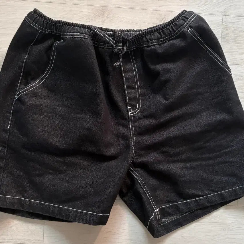 [BUNJANG] DECKAT Black Denim Bending Shorts XL / 데케트 흑청 밴딩 반바지 팝니다-XL