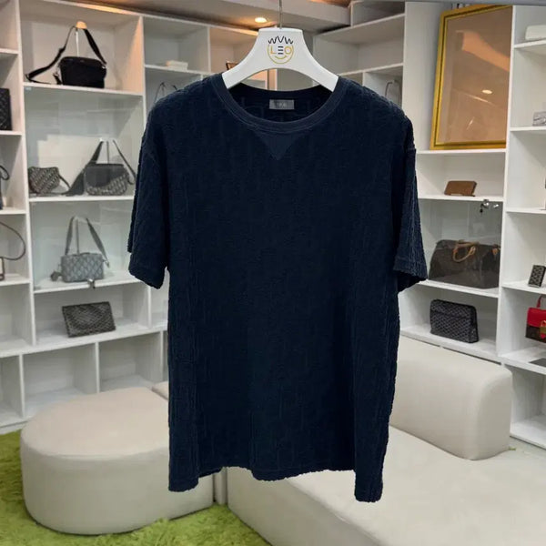 [BUNJANG] Dior Oblique Terry Knit Short-Sleeve T-Shirt / 디올 오블리크 테리 니트 반팔 티셔츠